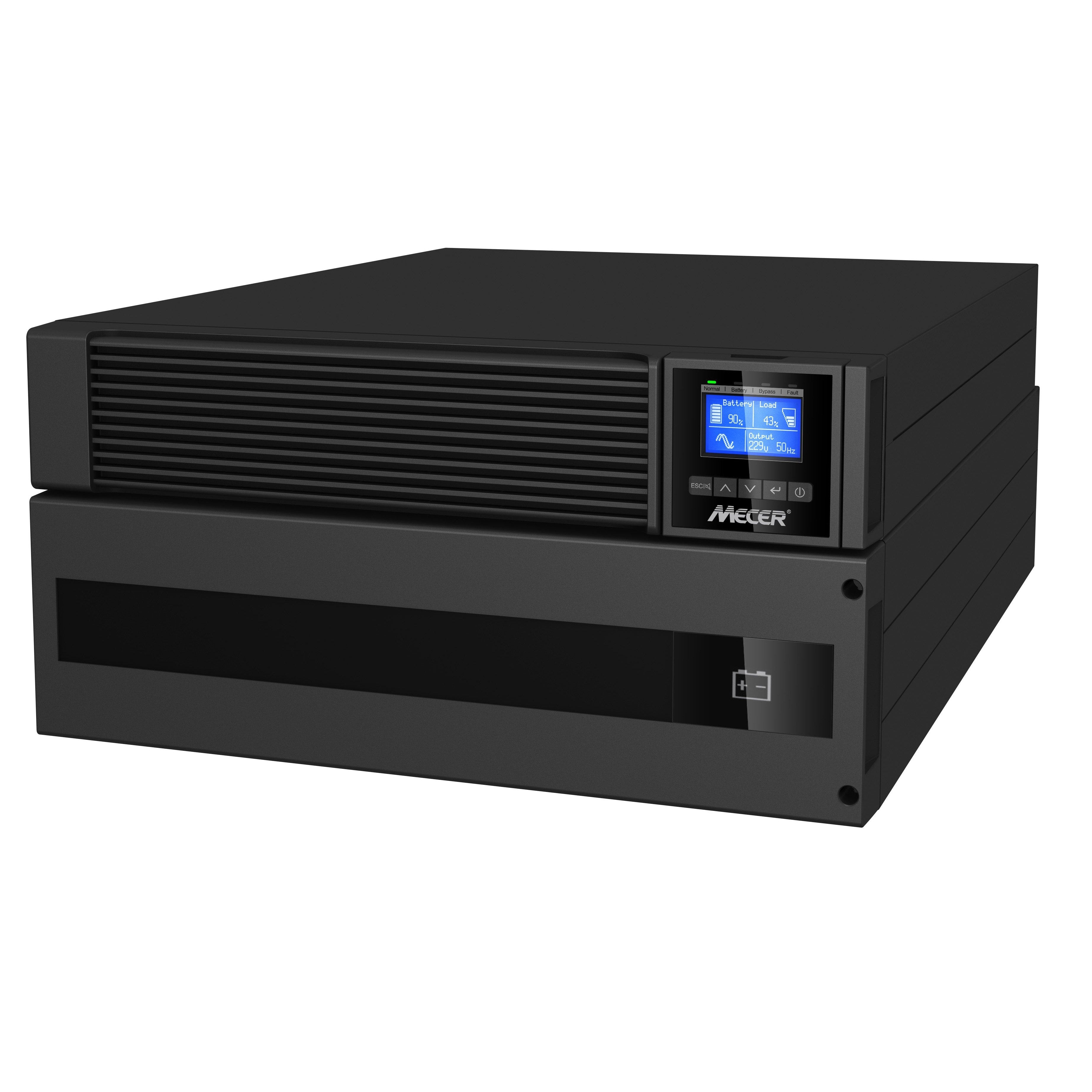 MECER RT 10KVA ON-LINE RACKMOUNT [2U] UPS PF:1.0 with SNMP card + 1 set Rail Kit Included (EXCLUDES EBM-20-9 Battery Bank)