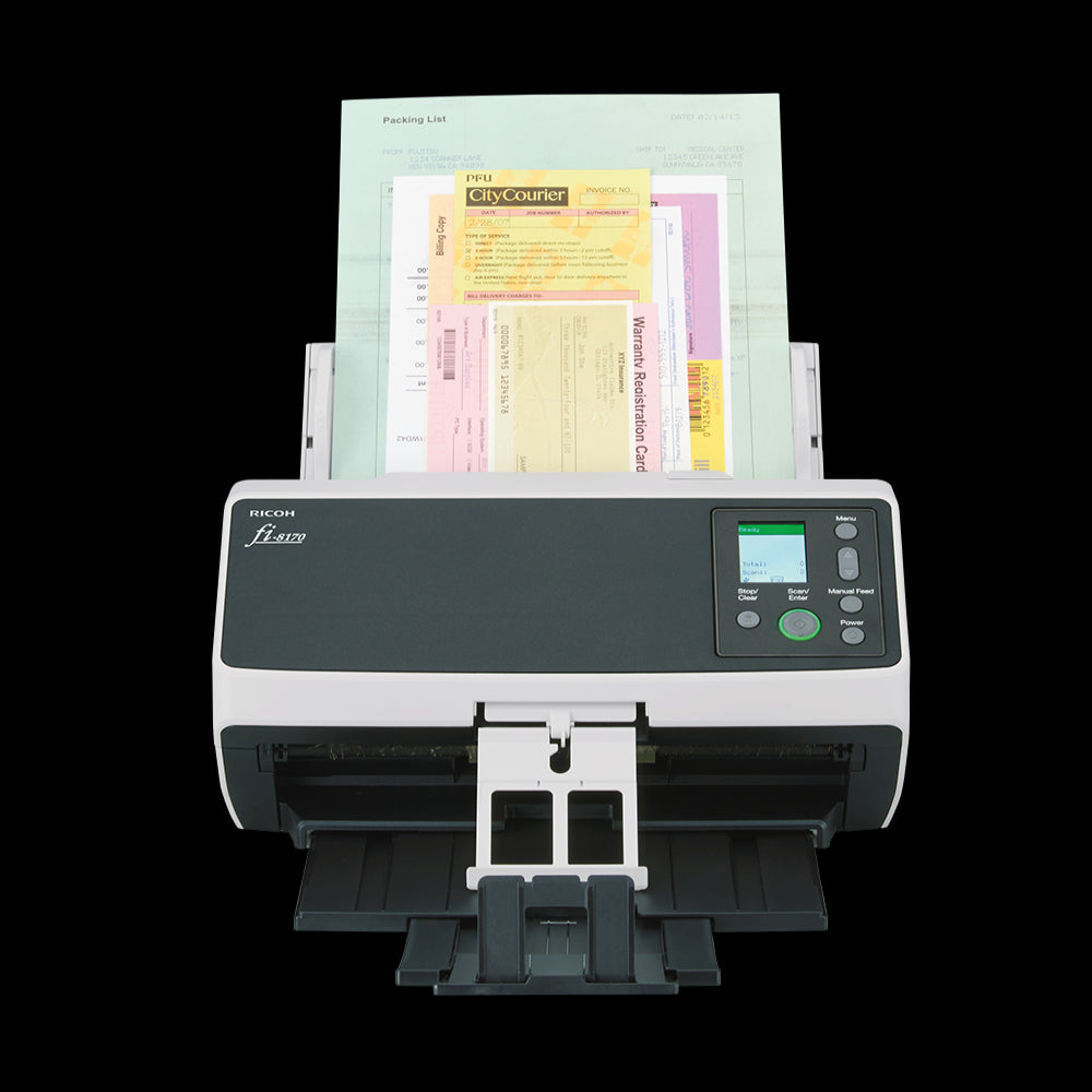 Ricoh fi-8170 A4 70ppm/140ipm Duplex ADF USB3.2 LED Desktop Workgroup Scanner -please purchase clover cable