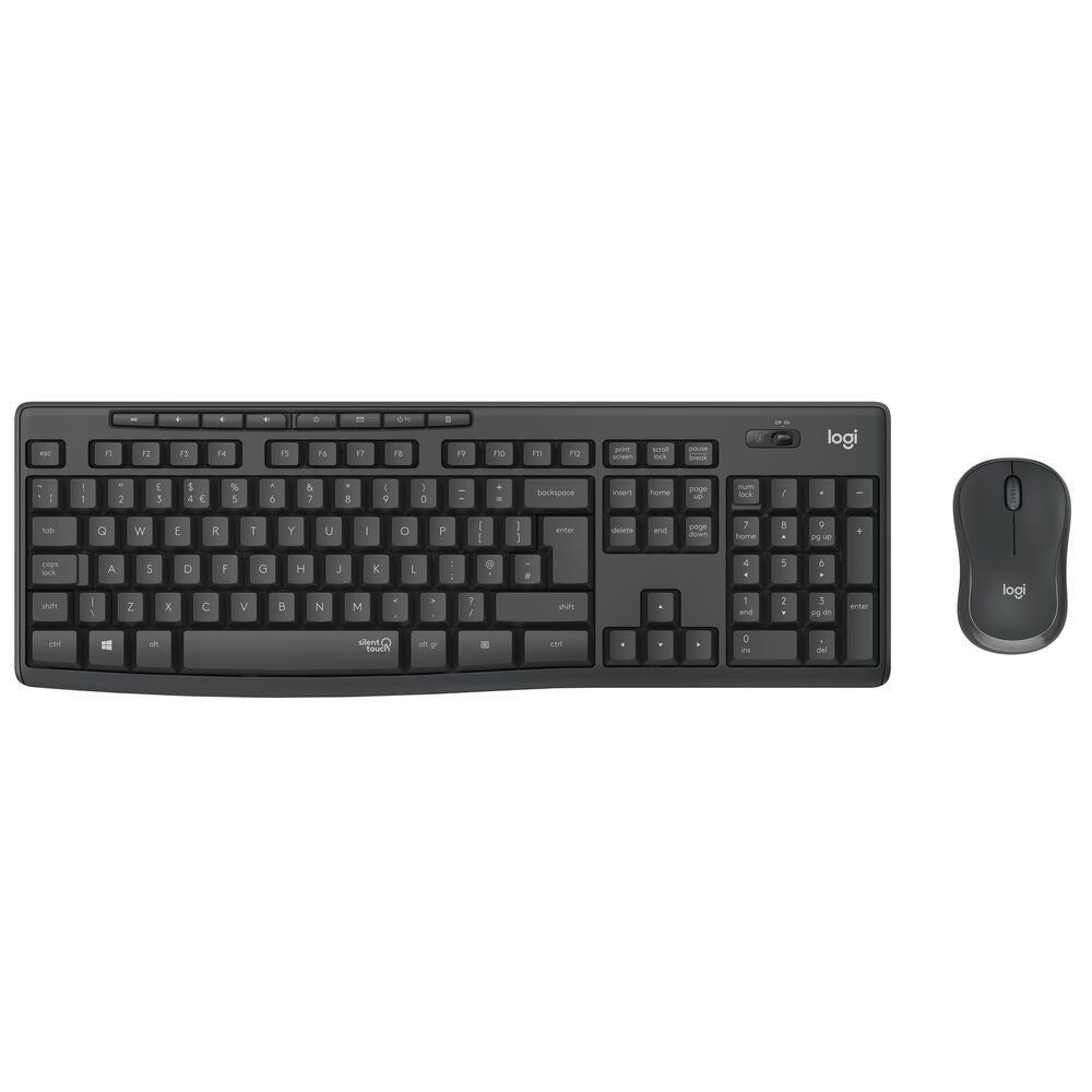 Logitech MK295 - Wireless Keyboard and Mouse combo - Black - USB - Silent