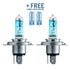 Philips H4 White Vision Ultra 55W Bulb Set + FREE Park Light