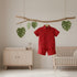Printed Leaves Red Short Sleeve Shirt & Short Set