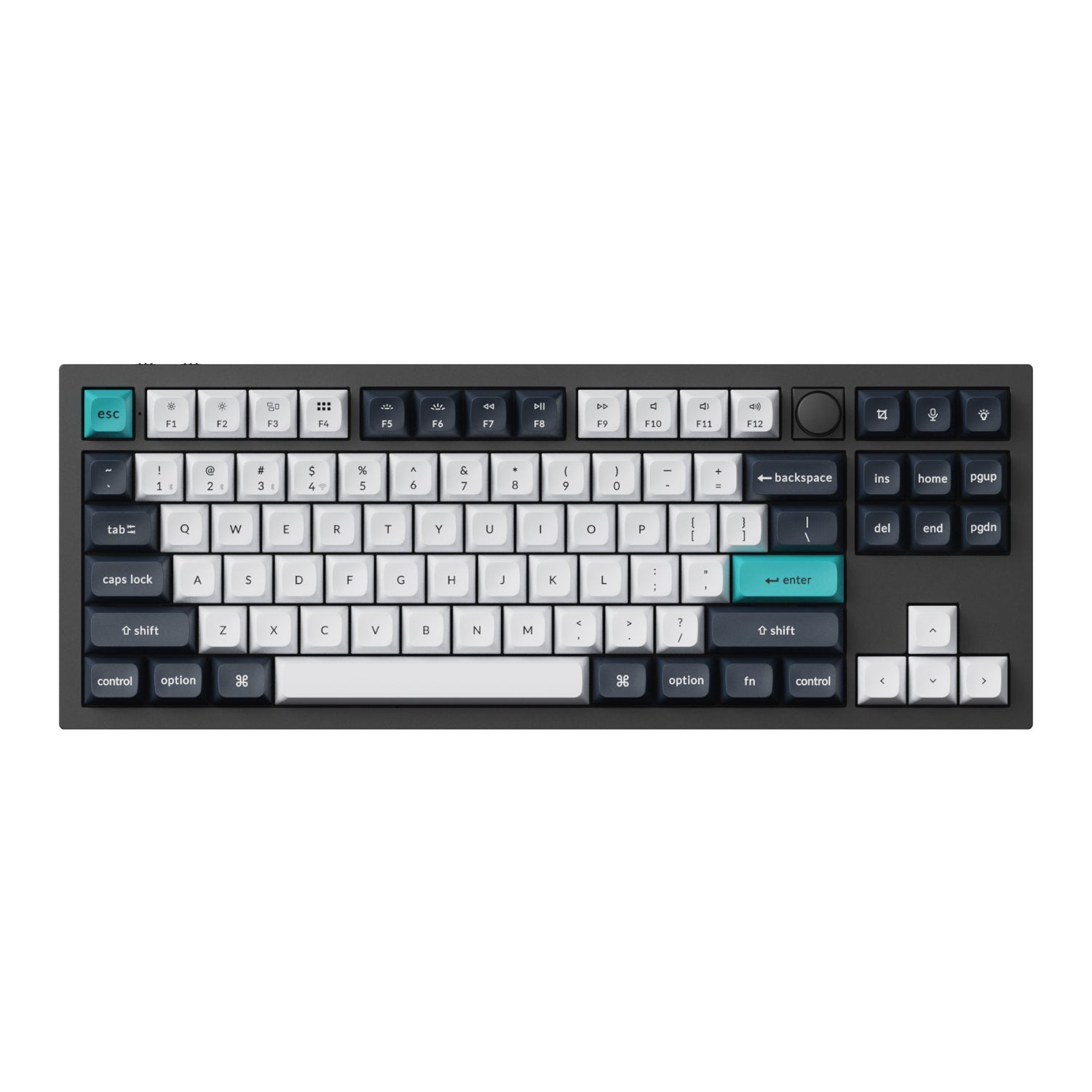 Keychron Q3 Max 80% Full Assembled Knob Red Switch Hot-Swap Gateron Jupiter RGB Wireless Keyboard - Black