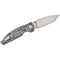 QSP Turtle Punk Liner Lock Knife, 14C28N Stonewashed, Black/white G10 – QS158-B1
