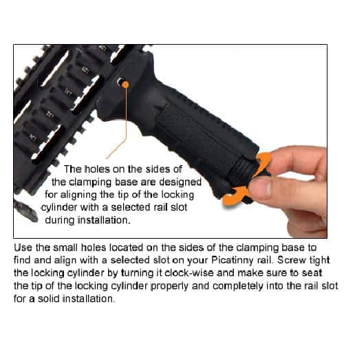 UTG Foregrip Ergonomic Ambidextrous Vertical - RB-FGRP168B
