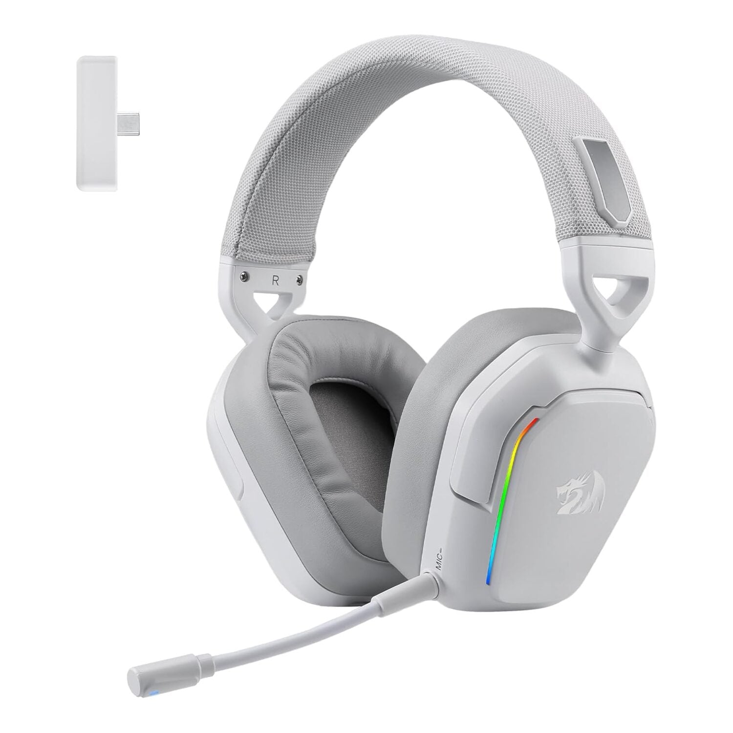 Redragon H868 RGB Wireless Gaming Headset - White