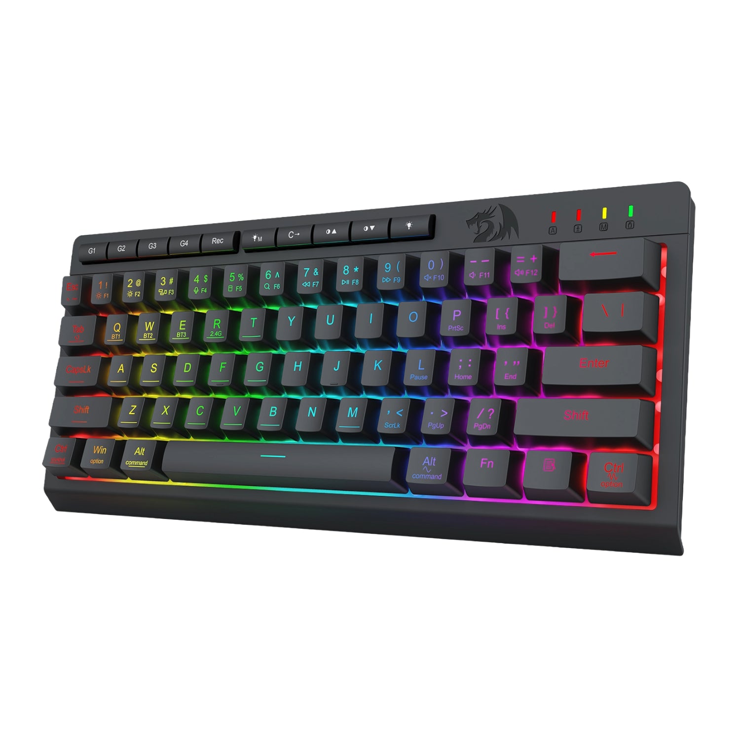 Redragon SHIVA K522 PRO RGB Wireless Gaming Keyboard- Black