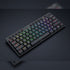REDRAGON Horus Mini 61Key Red Switch RGB Low Profile Gaming Mechanical Keyboard - Black