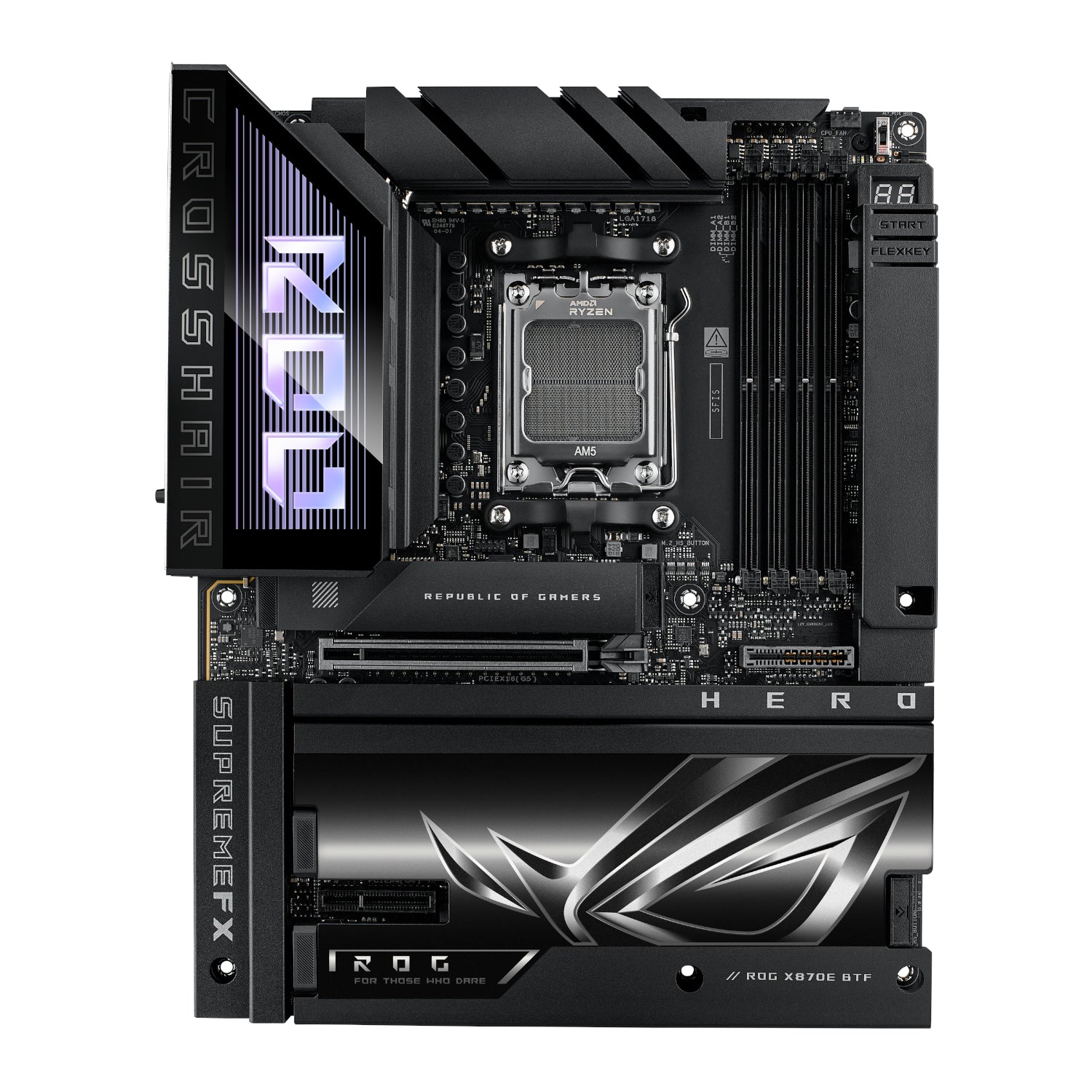 ASUS ROG CROSSHAIR X870E HERO BTF AMD AM5 ATX Gaming Motherboard