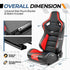 Reclinable Wingback Racing Seats PVC (Pair)