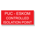 Rubicon Label, PUC-ESKOM, (HW) 50 x 115mm
