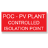 Rubicon label, POC-PV Plant, (HW) 50 x 115mm