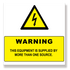 Rubicon label, Warning: Source, 250 x 250mm