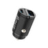 Snug Dual Port Mini Car Charger PD/USB 30W - Black