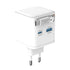 Snug 2 Port PD/USB Charger With Retractable Cable - 65W - White