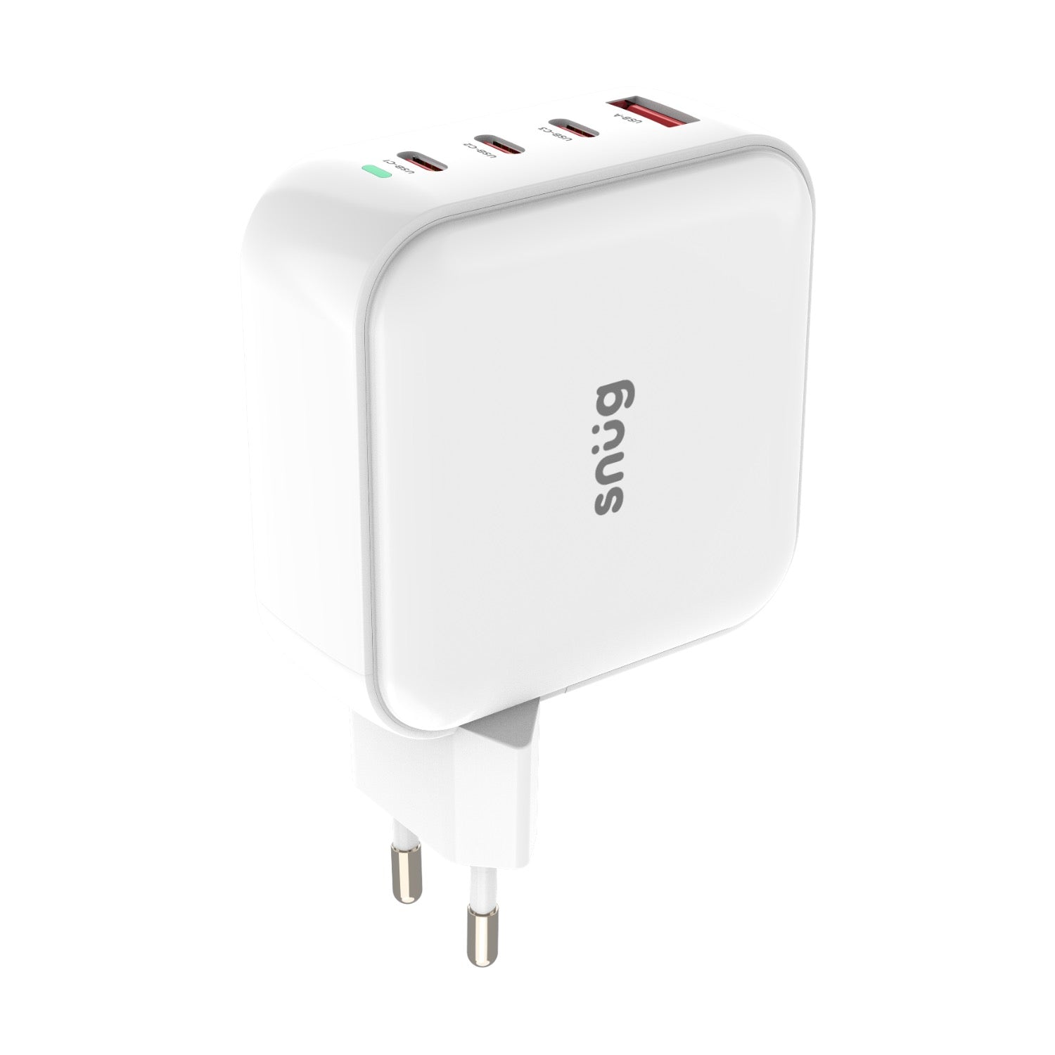 Snug 4 Port PD GaN Wall Charger 100W - White