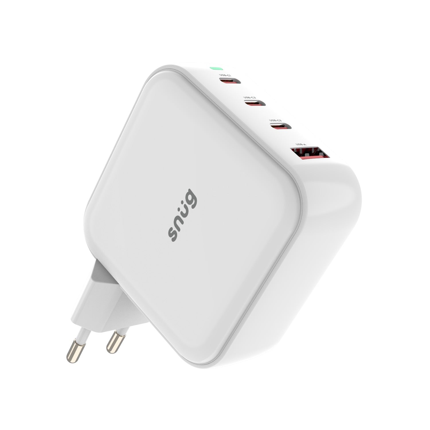 Snug 4 Port PD GaN Wall Charger 100W - White