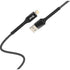 Snug USB To MFI Lightning Nylon Braid Cable 12W - 1.2 Meter - Black/Silver