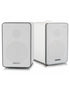 Microlab H21 Wireless Bluetooth Bookshelf Speaker System w/ Versatile Connectivity & Real Wooden & Leather Finishing Cabinets (White) | SKU SP-H21WH