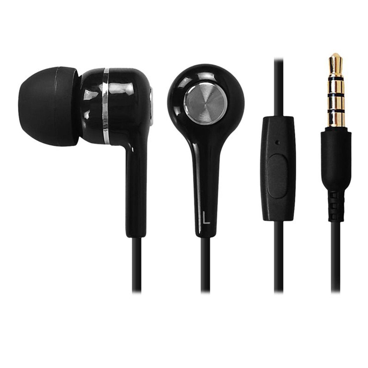 iMicro SP-IMT22 - Earphones with mic - in-ear - wired - 3.5 mm jack - black | SKU SP-IMT22