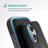 Speck Candyshell Grip MagSafe Case - Apple iPhone 16 - Black & Slate Grey