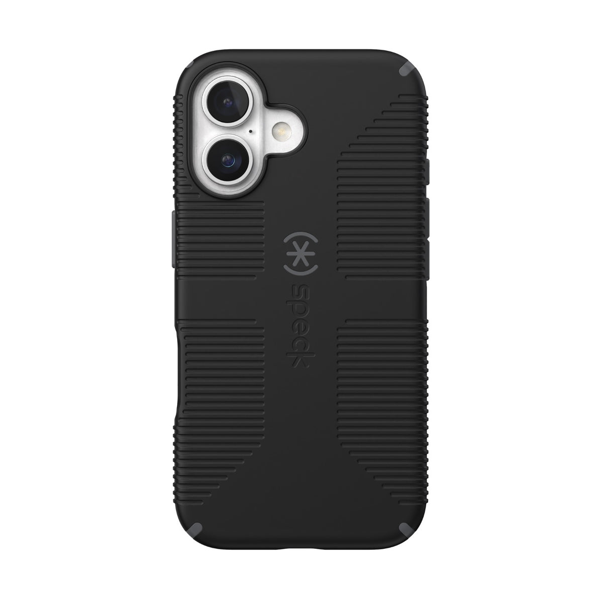 Speck Candyshell Grip MagSafe Case - Apple iPhone 16 - Black & Slate Grey