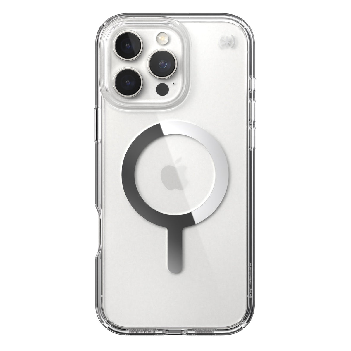 Speck Presidio Perfect Clear MagSafe Case - Apple iPhone 16 Pro Max - Clear & Chrome