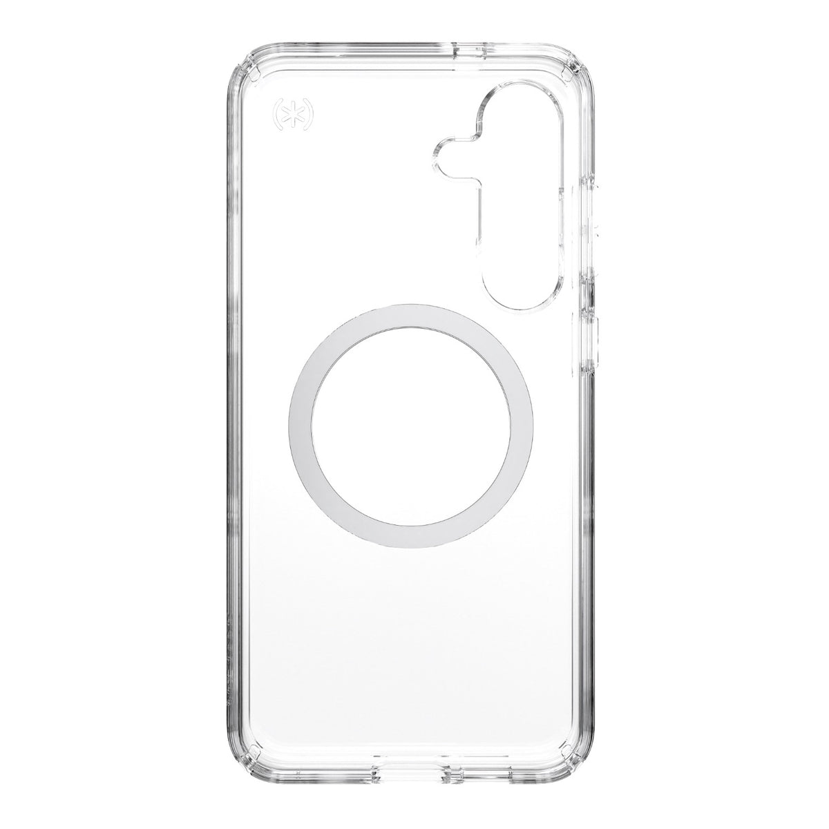 Speck Presidio Perfect Clear Magnet Case - Samsung Galaxy S25+ - Clear & Chrome