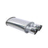 1X Racing Hamilton Stainless Steel 76mm Twin Exhaust Backbox