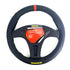 Momo SWC010BR Elegant Black & Red PU Leather Steering Wheel Cover