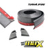 Samurai Universal Carbon Look Rubber Boot Spoiler With Caps