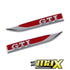 GTI Side Fender Badges - (Red & Chrome)