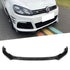 Suitable To Fit - VW Golf 6R Gloss Black 3-Piece Plastic Front Spoiler