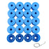 Suitable To Fit - VW Plastic Anti Theft - Blue Wheel Nut Caps - 20 Piece