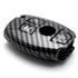 Suitable To Fit Merc - 3-Button Carbon Look Key Case Cover With Key Ring