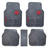 Suitable To Fit - Nissan 5-Piece Rubber Car Mats (Red)