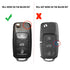 Golf 8 Style 3-Button Switch Blade Conversion Key