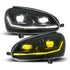 Suitable To Fit - VW Golf 5 - Golf 7.5 GTI Style Upgrade Black Headlights