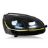 Suitable To Fit - VW Golf 5 - Golf 7.5 GTI Style Upgrade Black Headlights