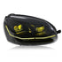 Suitable To Fit - VW Golf 5 - Golf 7.5 GTI Style Upgrade Black Headlights