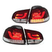 Suitable To Fit - VW Golf 6 3D-Bar Style LED Smoked Red LED Taillights