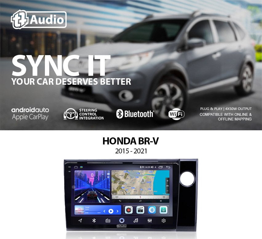 GUNMANSA TT Audio 9″ replacement radio for HONDA BRV 2015 – 2017 (2K SCREEN)