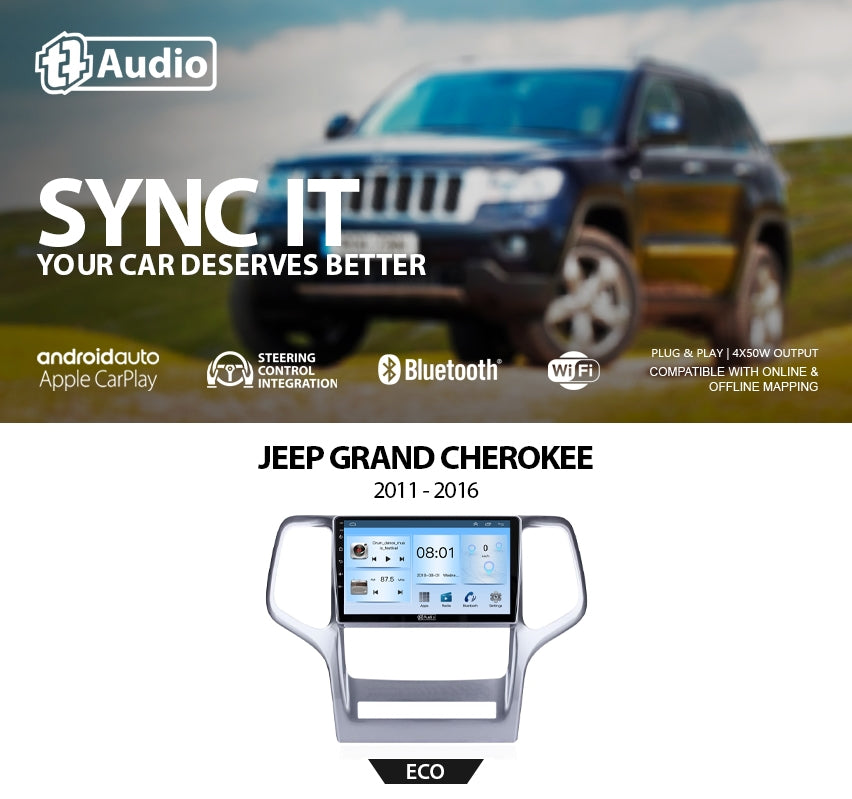 TT Audio 10″ replacement radio for JEEP Grand Cherokee 2011- 2015 (ECO)