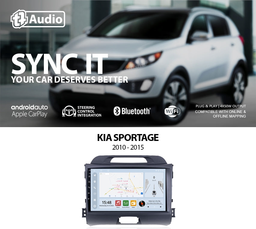 TT Audio 9″ replacement radio for KIA Sportage 2010-2015 (CLASS D)