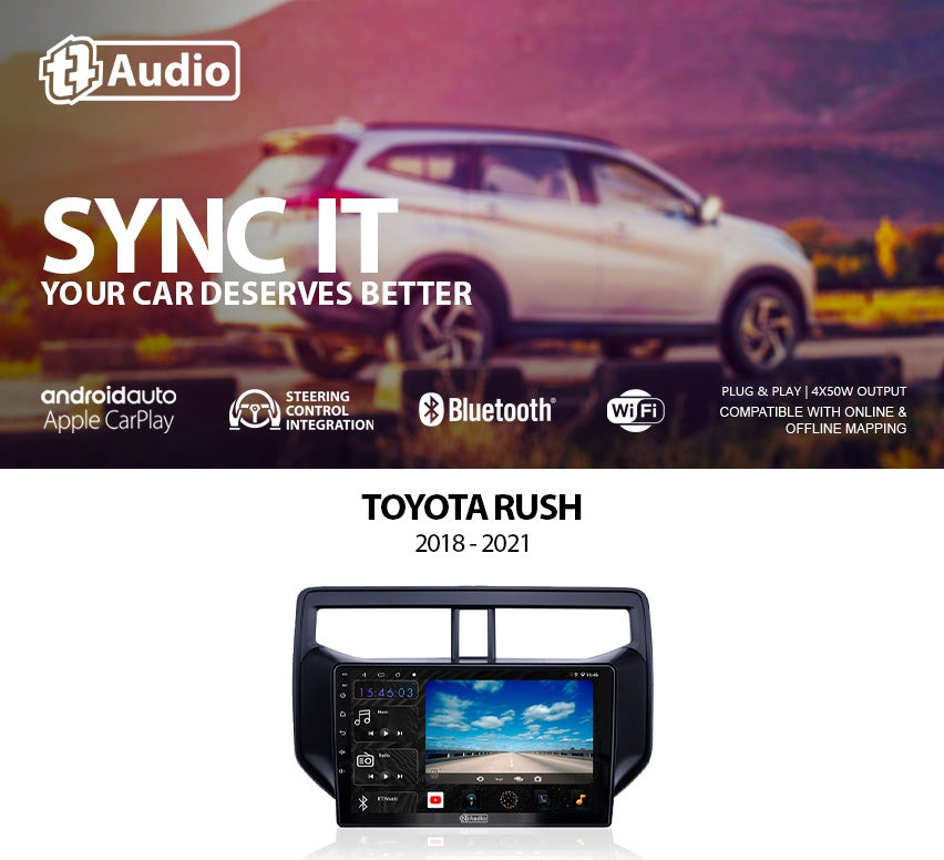 TT Audio 9″ replacement radio for TOYOTA RUSH 2018-2021 (4G ULTRA)