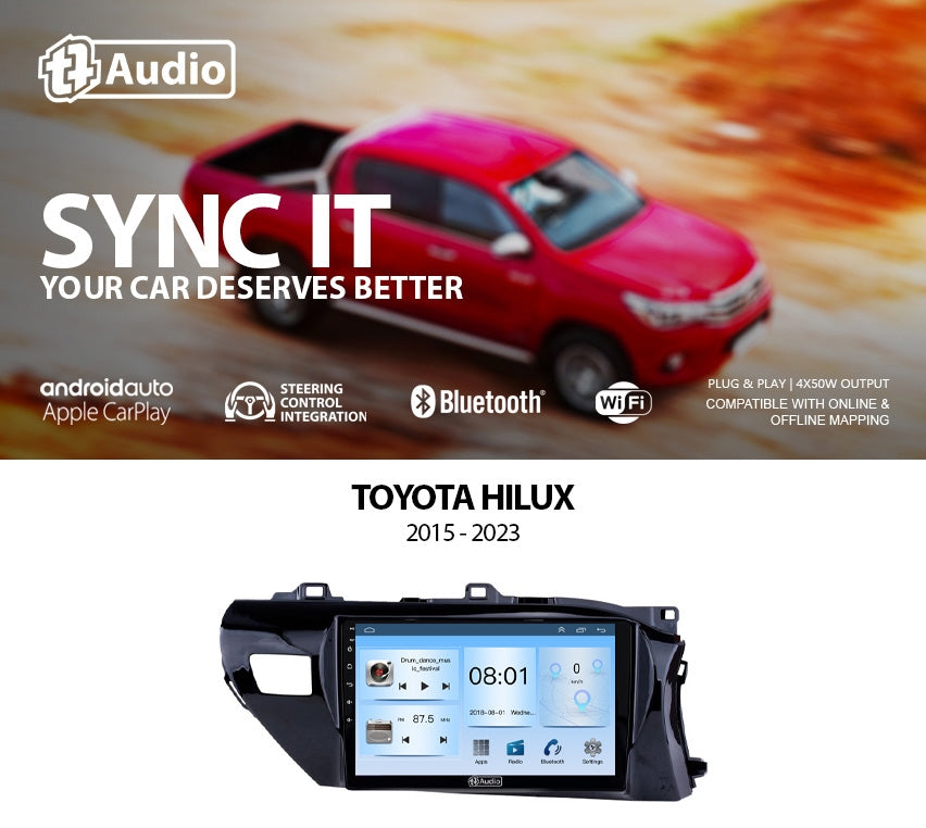 TT Audio 10″ replacement radio for TOYOTA HILUX 2015-2024 (ECO)
