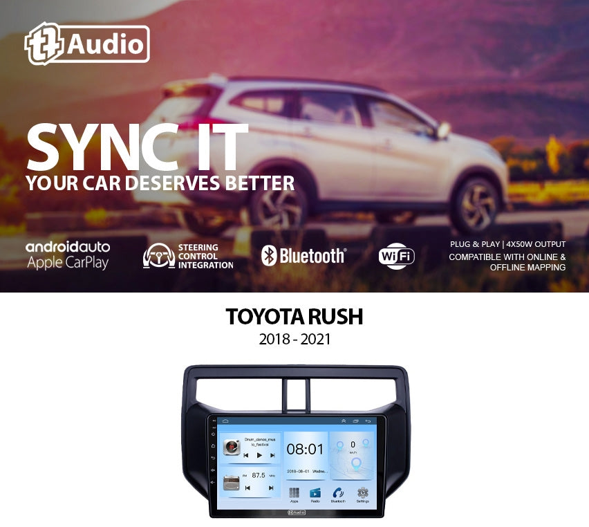 TT Audio 9″ replacement radio for TOYOTA RUSH 2018-2021 (ECO)