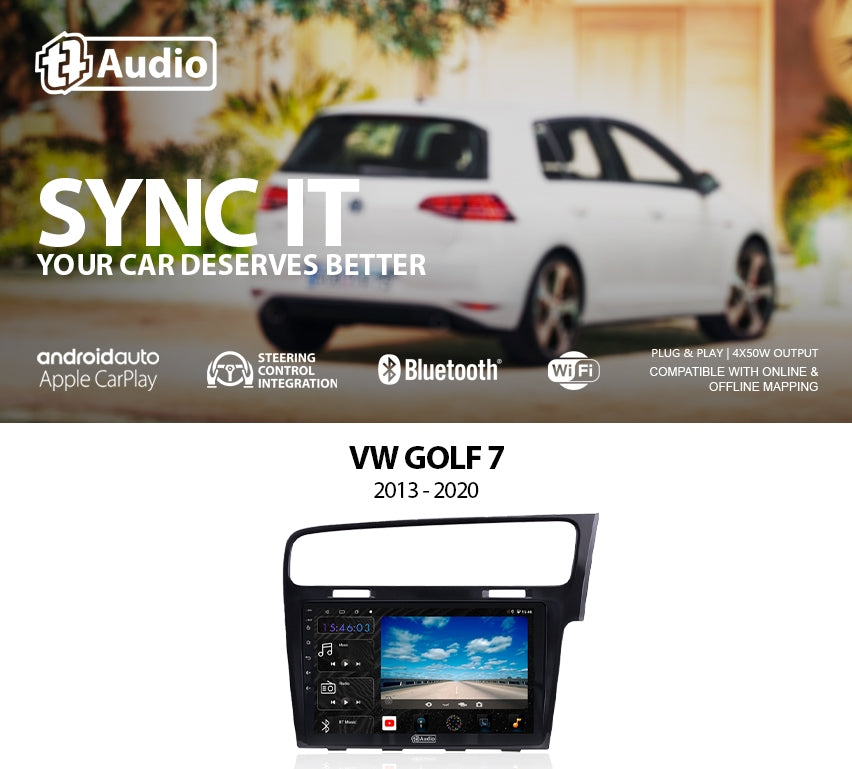 TT Audio 10″ replacement radio for VW GOLF 7 2013 – 2020 (4G ULTRA)