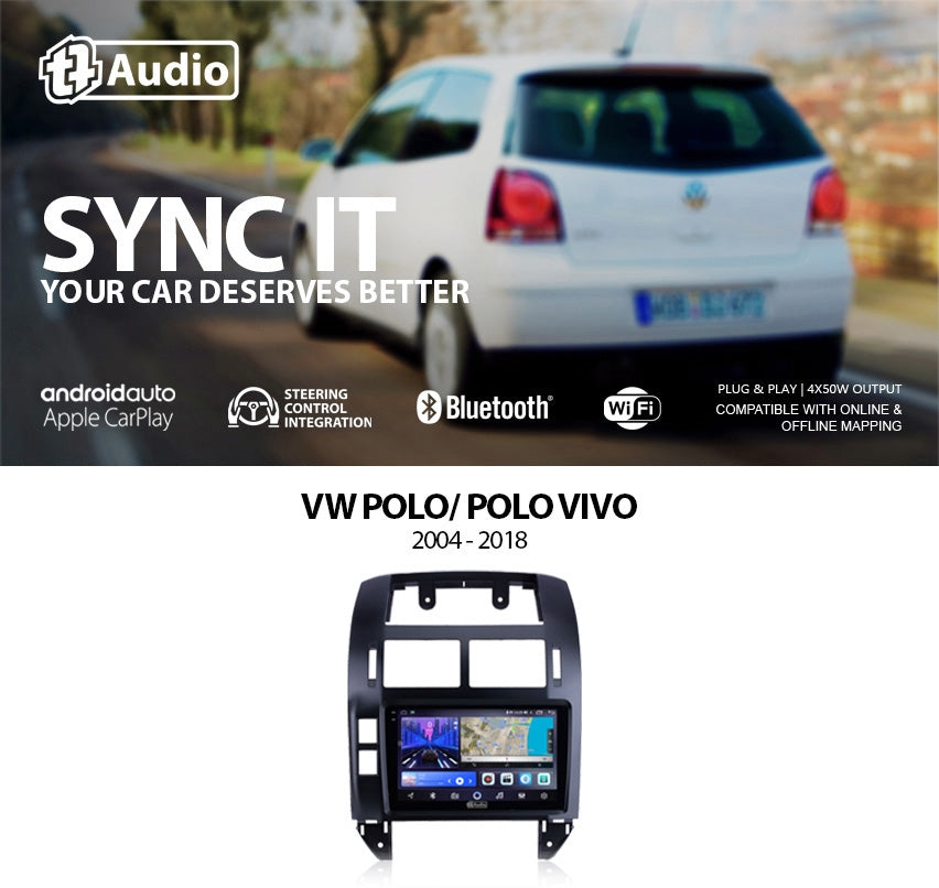 TT Audio 9″ replacement radio for VW Polo 2004 – 2018 (2K SCREEN)