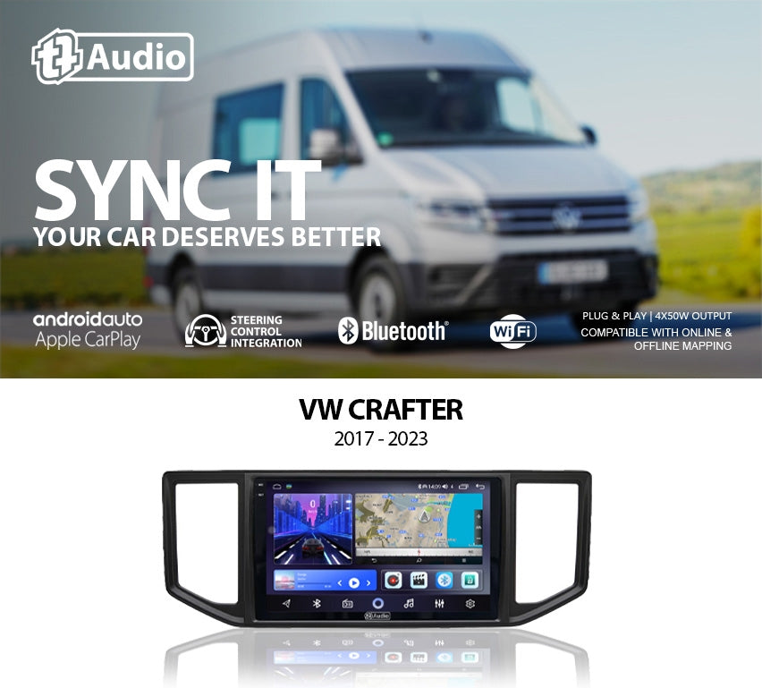 TT Audio 9″ replacement radio for VW CRAFTER 2017 – 2024 (2K SCREEN)