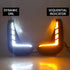 Toyota Hilux Revo (2020-On) Dual Function DRL LED Fog Light Surrounds With Dynamic Start Up